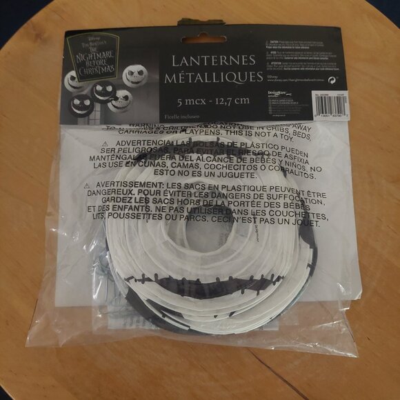 NIP 5 Nightmare Before Christmas 5" Foil Lanterns Jack Skellington Halloween HTF - Picture 3 of 4